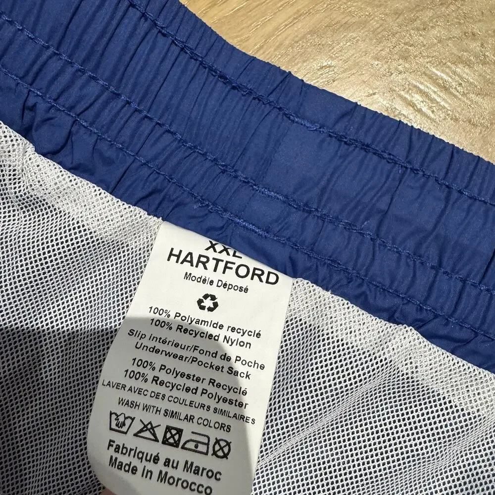 Hartford Men’s Swim Shorts Trunks Mesh Lined 6” Inseam Blue Bicolor Size XXL NWT